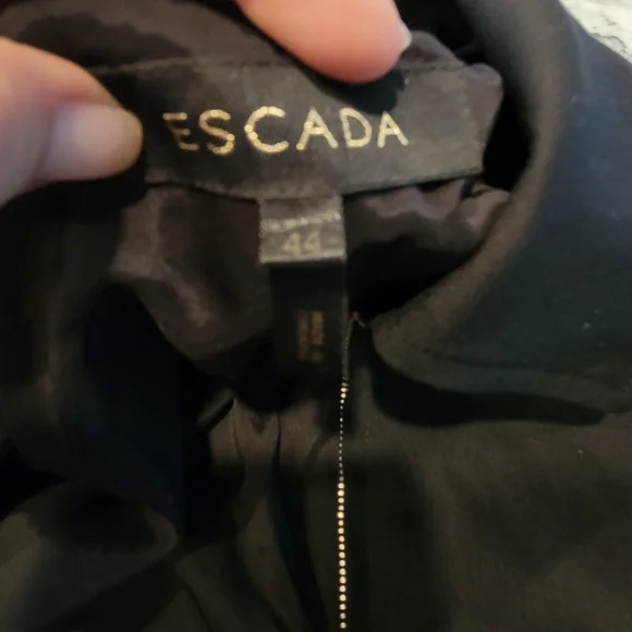 Escada Women's Black Jacket with Leather Accents - Picture 5 of 7